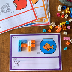 Alphabet Mats | Letter Building, Letter Formation & Beginning Sounds Literacy Centre | Kindergarten Phonics Activity