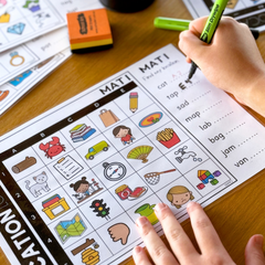Learning to Read CVC Words - Location Mats