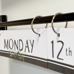 BOTANICA Flip Calendar Display | Daily Date Routine Tool