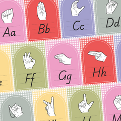 SPRING GARDEN ASL Auslan Alphabet Posters