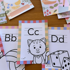 Editable Alphabet Posters | SPRING GARDEN Classroom Decor | Modern Pastel Theme
