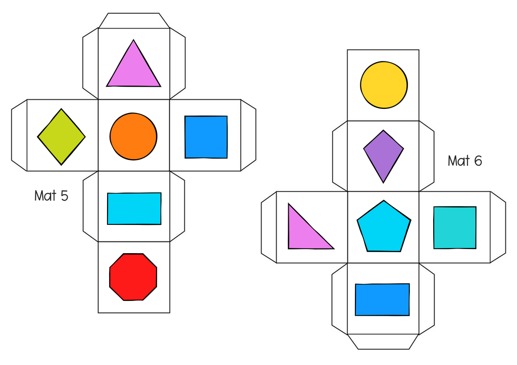Shape Mat Game 2D Shape Game - Board Game Mats - classroom HQ