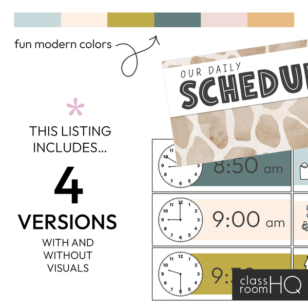 Wild Zoo Animal Theme Editable Visual Schedule Daily Timetable ZOO Wild zoo animal theme editable visual schedule daily timetable zoo
