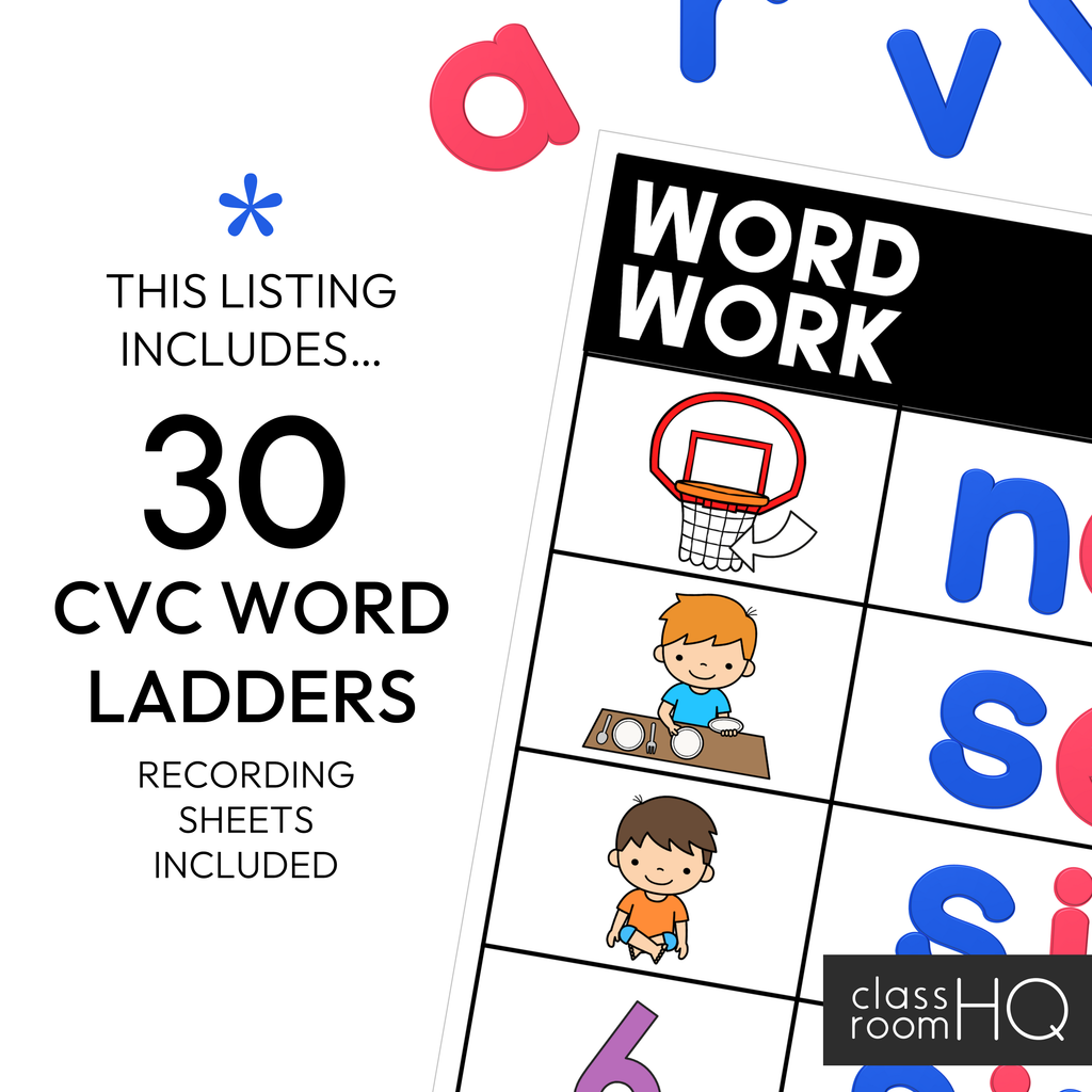 Word Work CVC Word Ladders word-work-cvc-word-ladders