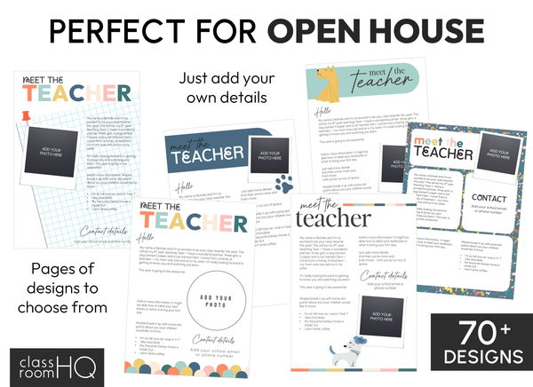 DOG DAYS Editable Meet The Teacher Templates + Class Newsletters