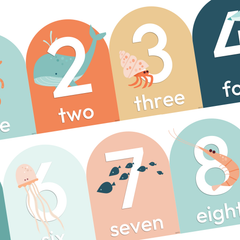 CALM SEAS Number Posters | Ocean Theme Classroom Decor