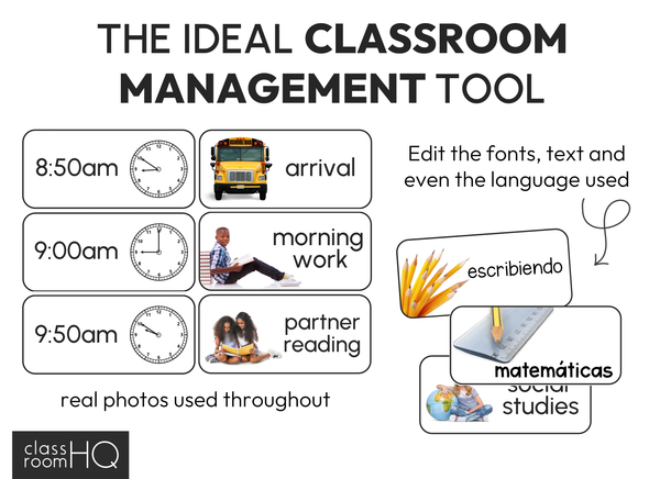 Daily Classroom Visual Timetable | Class Schedule Cards - classroom HQ