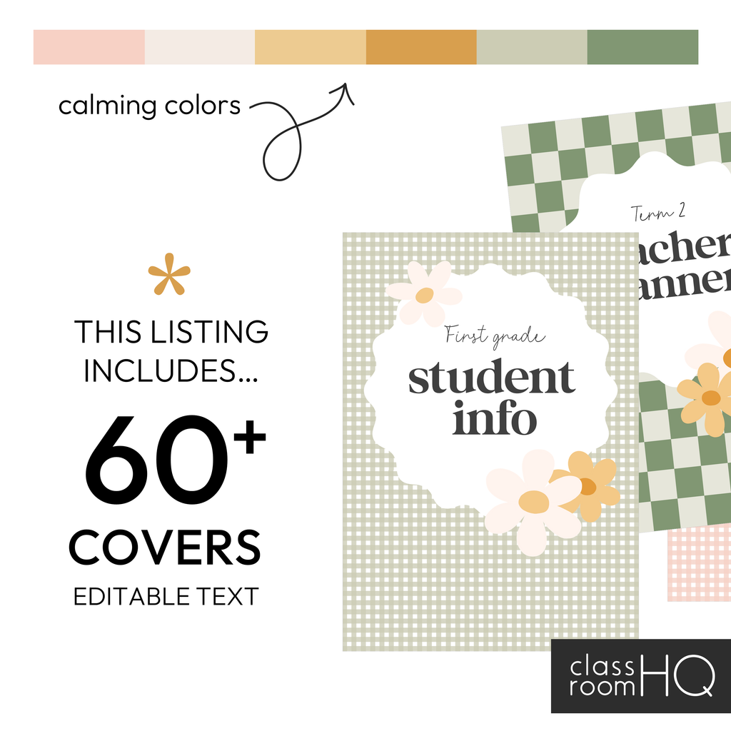 HAZY DAISY Binder Covers
