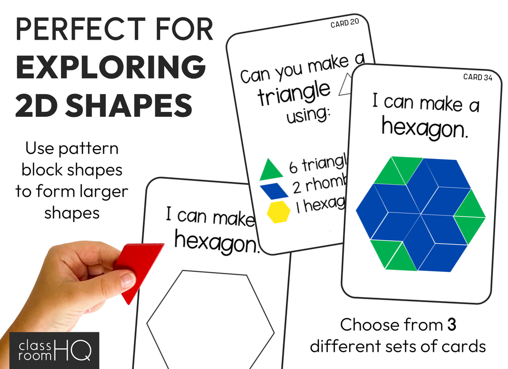 2D Shape Pattern Block STEM Challenge Cards
