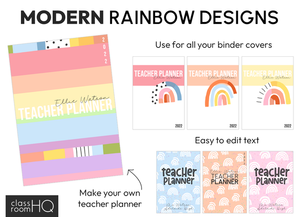 OVER THE RAINBOW Binder + Book Covers Pack