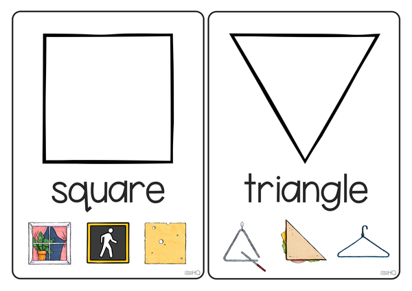 2D Shape Editable Posters + Word Wall Cards