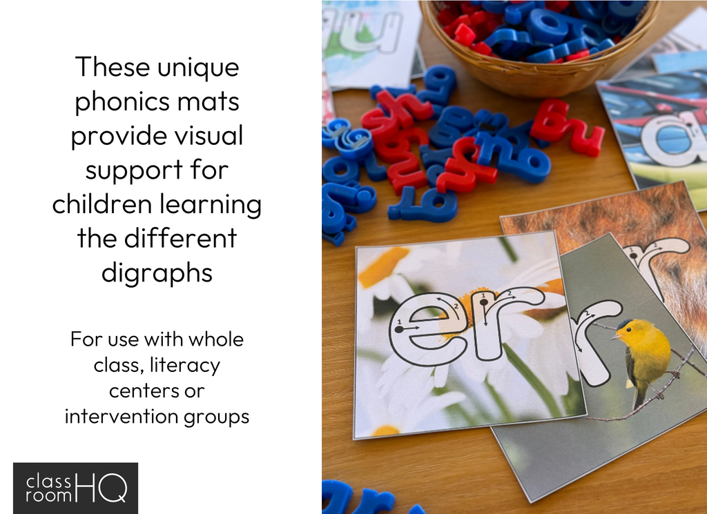 Digraph Labeling Systems Examples Traceable Digraph Mats - Hands On Digraph Posters | classroomHQ