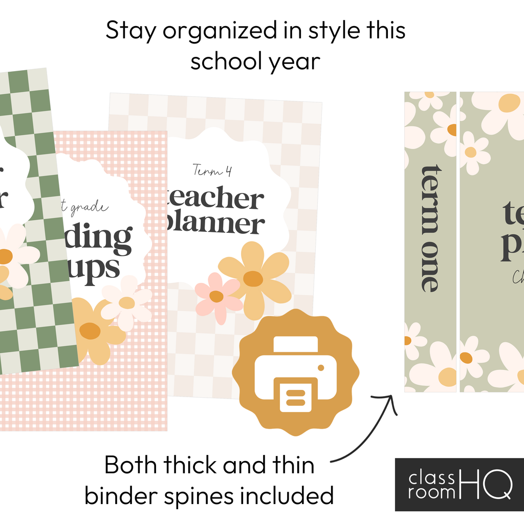 HAZY DAISY Binder Covers