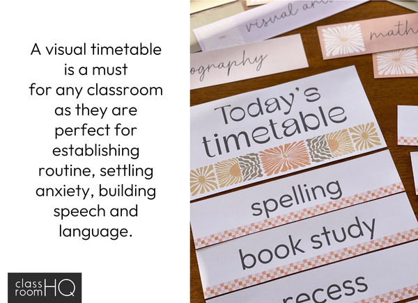 SUNNY DAZE Visual Timetable Pack - classroom HQ
