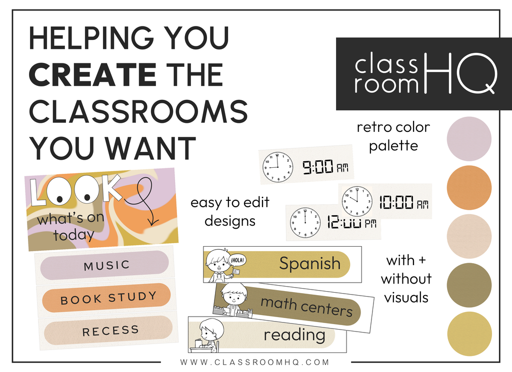SUNNY DAZE Visual Timetable Pack - classroom HQ