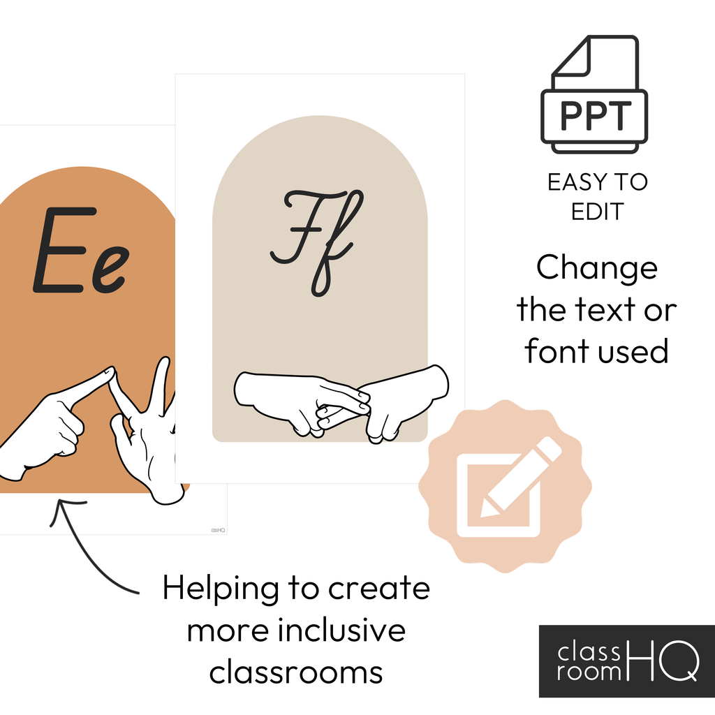 BOHO RANCH ASL Alphabet Boho ranch asl alphabet