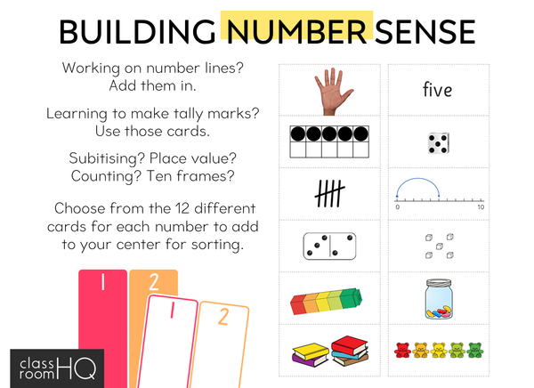 Number Sorting Mats 1-10 - Number Representations