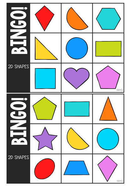 2D Shape Game - BINGO Game
