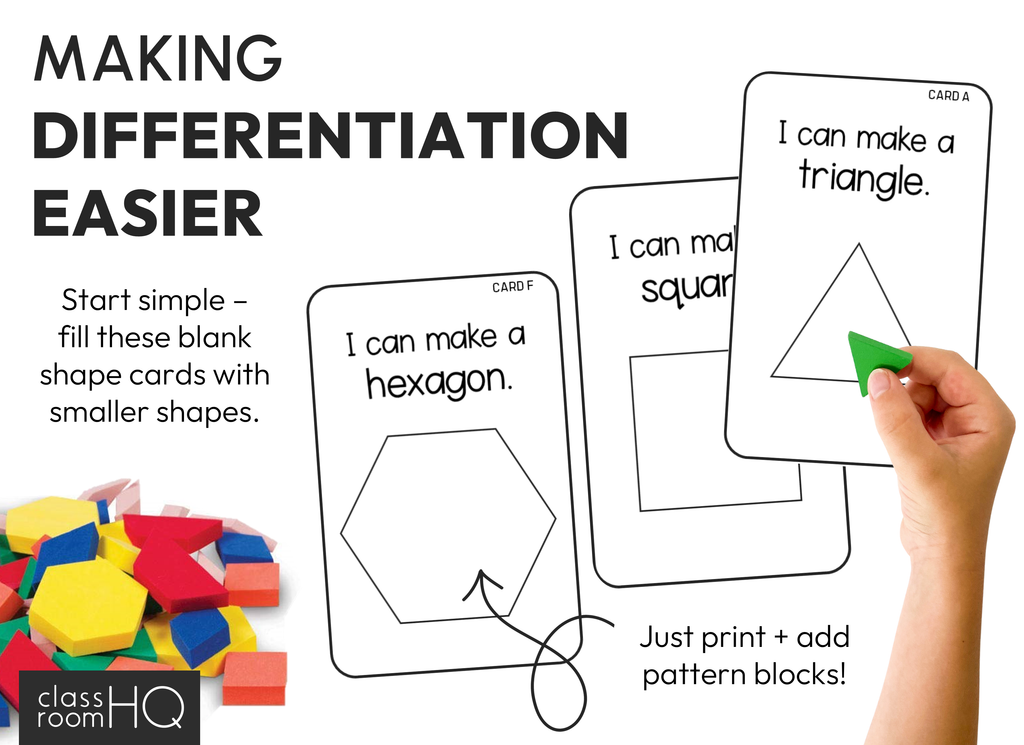 2D Shape Pattern Block STEM Challenge Cards