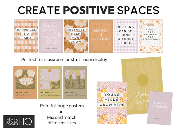 SUNNY DAZE Inspirational Classroom Posters