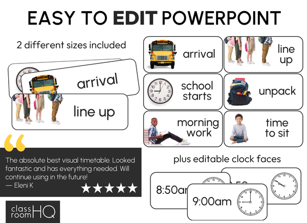 Daily Classroom Visual Timetable | Class Schedule Cards