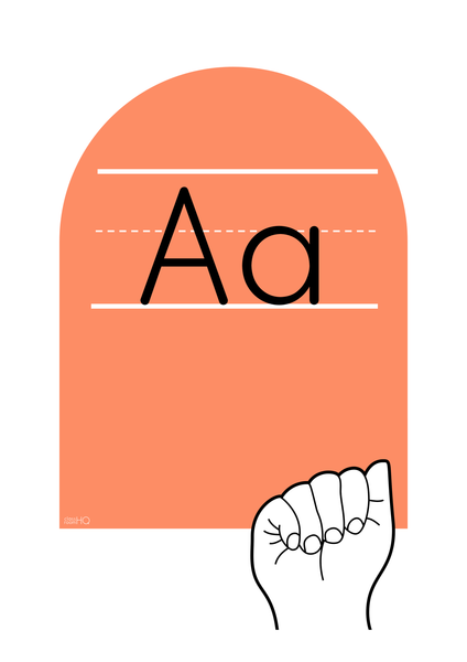 DOG DAYS ASL and Auslan Alphabet Posters