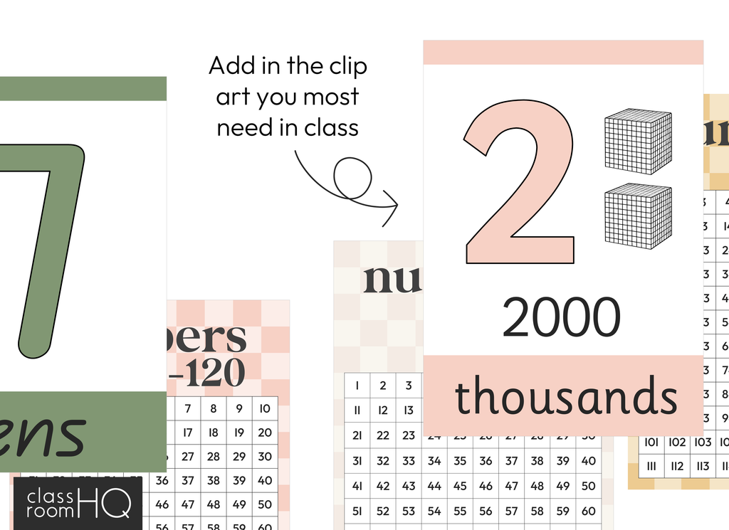 HAZY DAISY Math Display Pack