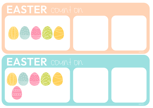 Easter Counting On Cards | Easter Theme Math Centre