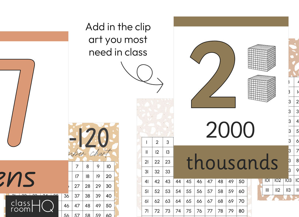 BOHO SUMMER Maths Display Pack