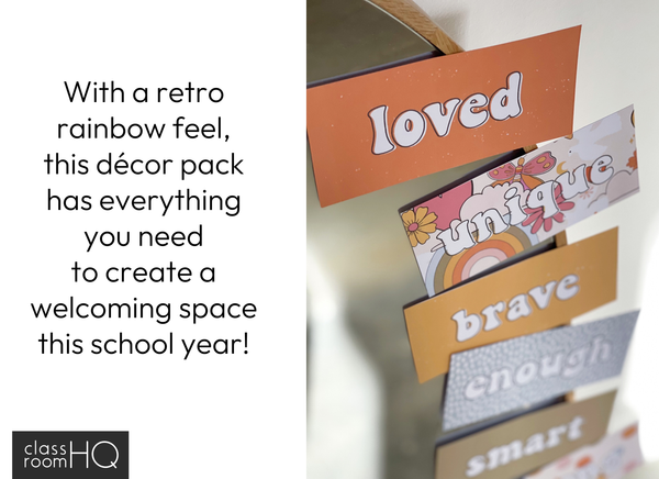 RETRO REWIND Classroom Decor Bundle | Retro Classroom Decor