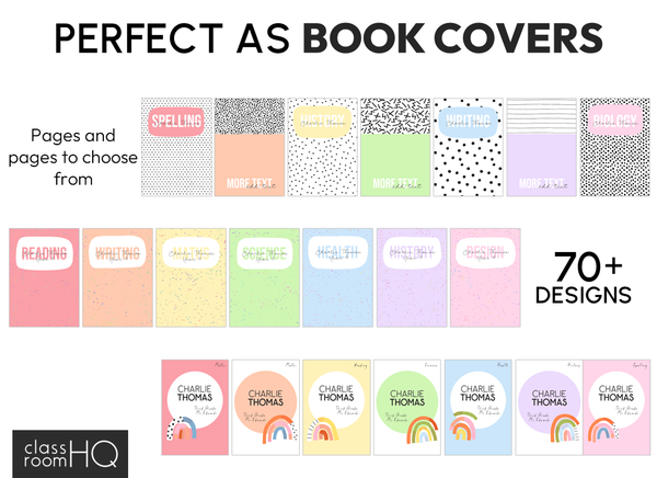 OVER THE RAINBOW Binder + Book Covers Pack