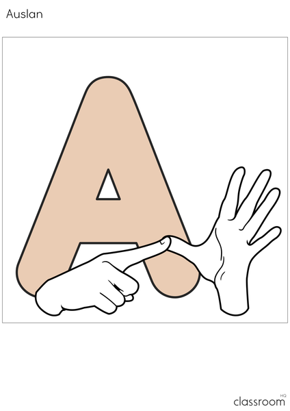 B+W NEUTRALS Auslan Alphabet Posters