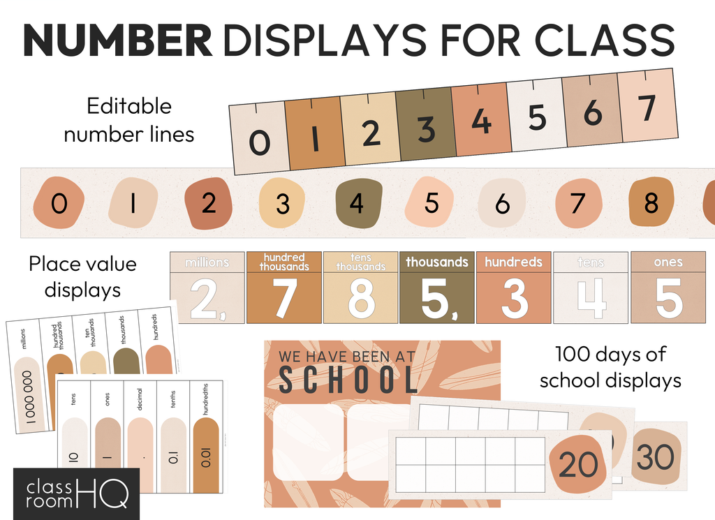 BOHO SUMMER Maths Display Pack