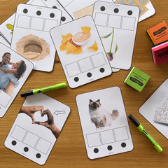 Sound Box Cards CVC Words with Non-Fiction Real Life Photos
