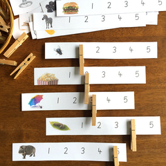 Counting Syllables Peg Clip Cards