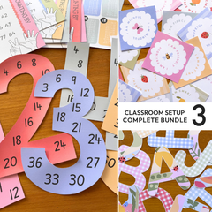 Pastel Garden Complete Classroom Decor Bundle | Editable Setup Kit