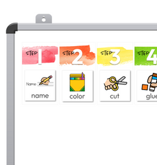 WATERCOLOUR PAINT Classroom Management Visual Instruction Cards