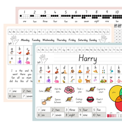 Editable Desk Mats for Classroom | Student Desk Name Plates & Reference Mats | ZOO TALES