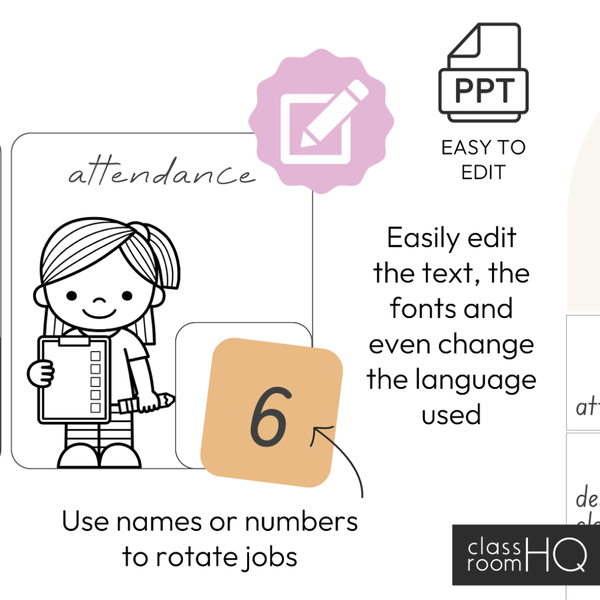 Editable Classroom Jobs Display | Modern Safari Neutral Classroom Decor | ZOO TALES Collection