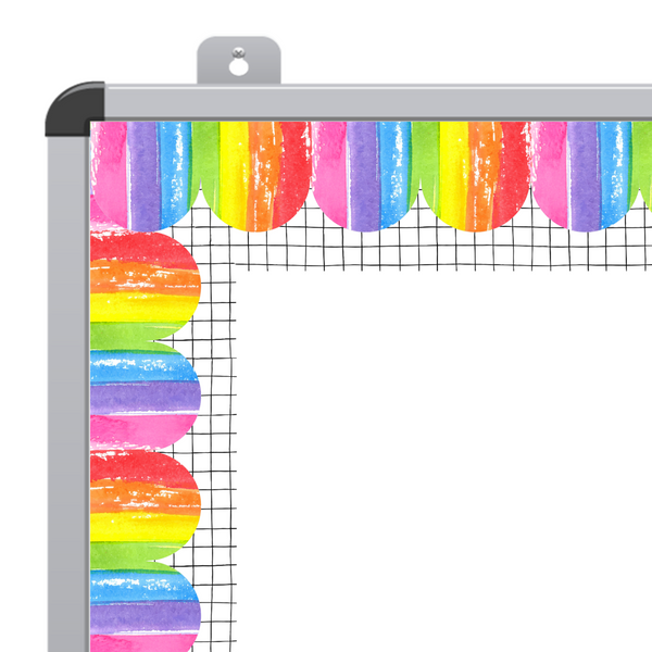 Rainbow WATERCOLOUR PAINT Classroom Bulletin Board Borders Pack