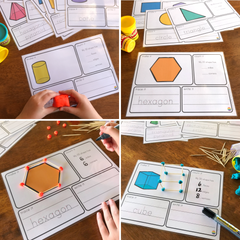 2D Shape + 3D Shape Playdough Mats BUNDLE