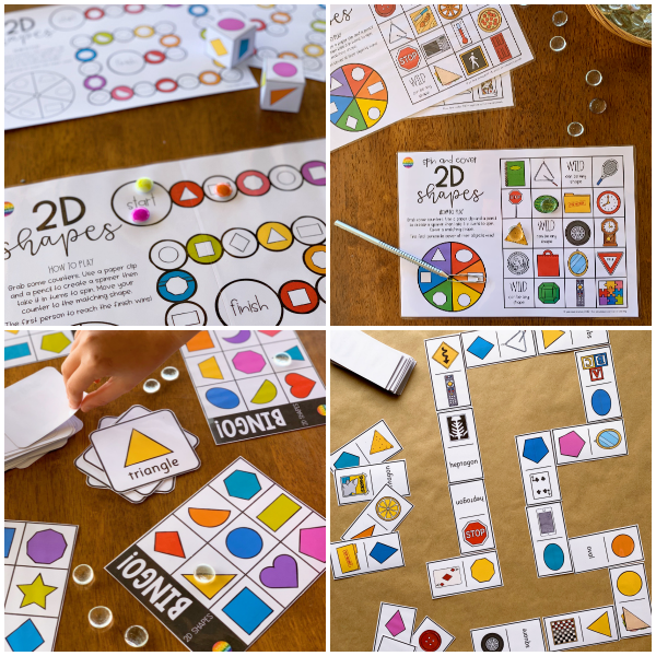 2D Shape Games BUNDLE - classroom HQ