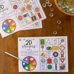 2D Shape Spin & Cover Mats | Real-World Geometry Math Centre K-2