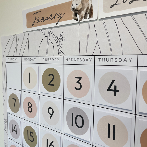 MODERN AUSSIE Classroom Calendar