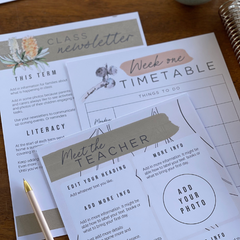 MODERN AUSSIE Meet The Teacher + Class Newsletter Templates