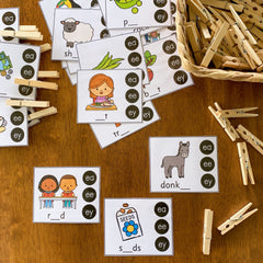 Digraph Clip Card - Vowel Digraphs EA EE EY Pack