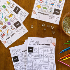 Alphabet Maze BUNDLE - Color + B+W Pack