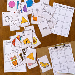 2D Shape Activity | Write the Room Math Centre with Real World Shapes
