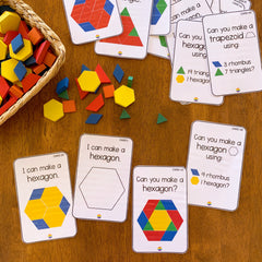 2D Shape Pattern Block STEM Challenge Cards