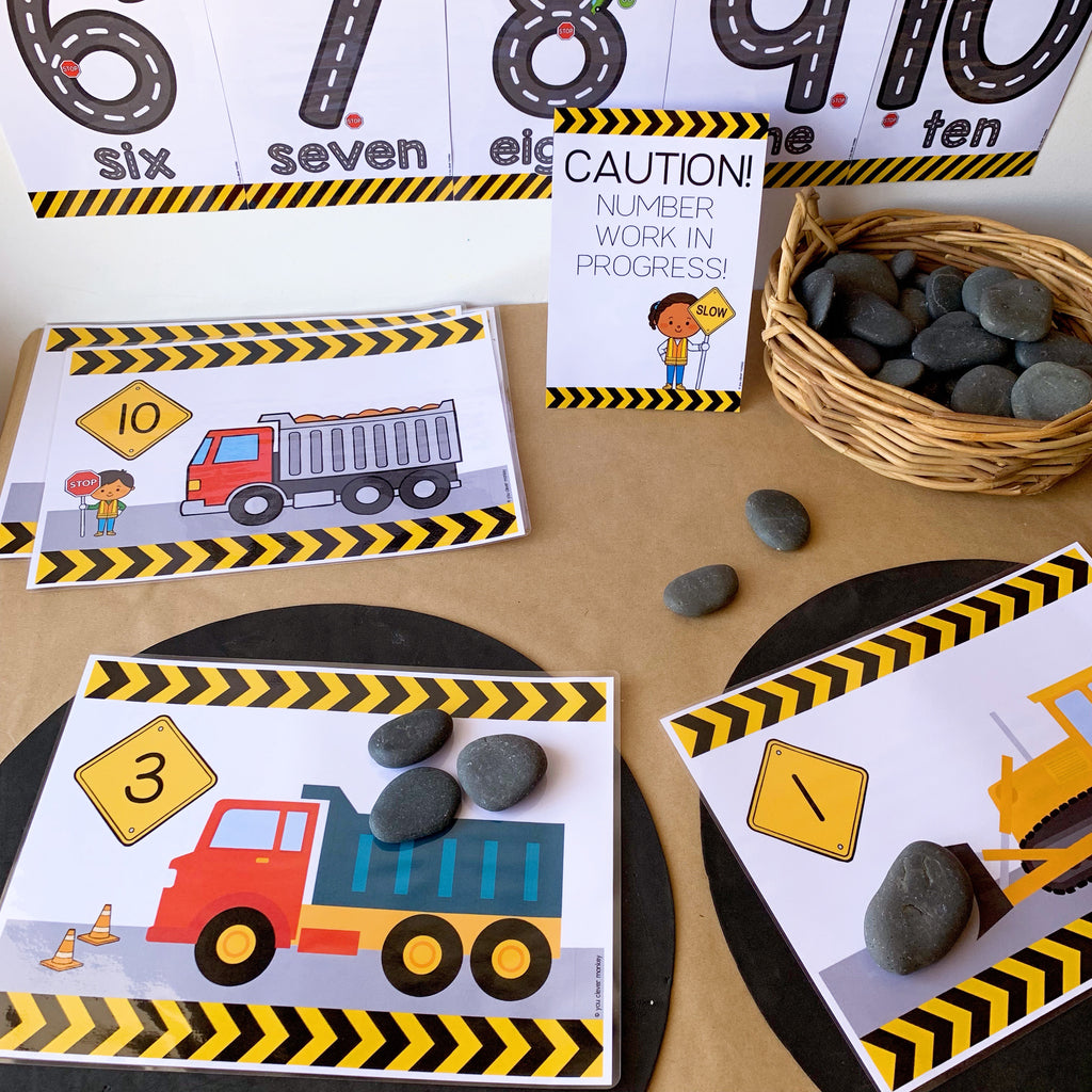 Construction Theme Numbers Construction Themed Number Pack - classroom HQ